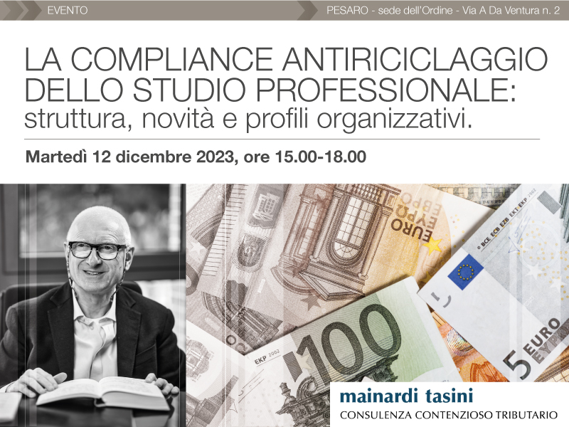 LA COMPLIANCE ANTIRICICLAGGIO DELLO STUDIO PROFESSIONALE