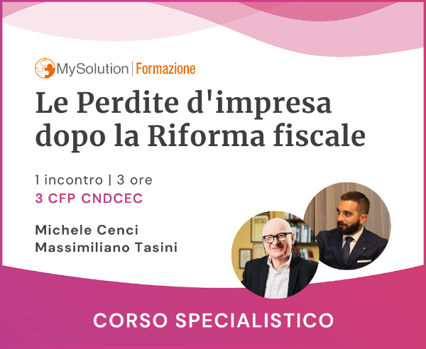 Le Perdite d&rsquo;impresa dopo la Riforma fiscale